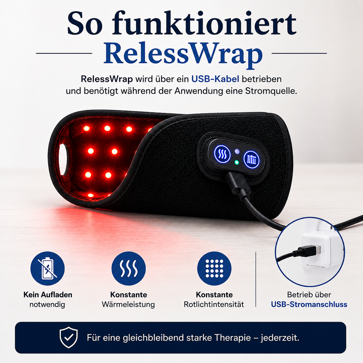 RelessWrap™ - Handgelenk-Bandage mit Infrarotlicht-Therapie