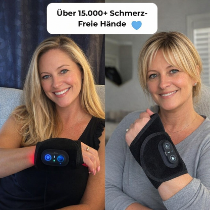 RelessRelessWrap Handgelenk-Bandage mit Rot- und Infrarotlicht-Therapie, flexible medizinische Unterstützung für das Handgelenk.