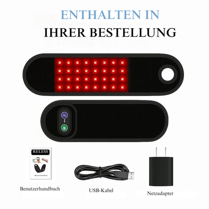 RelessRelessWrap™ Handgelenk-Bandage mit Rot- und Infrarotlicht-Therapie, elastisch und komfortabel für Schmerzen.