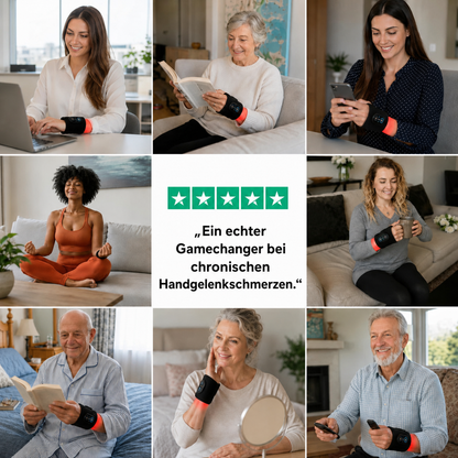 RelessRelessWrap™ Handgelenk-Bandage mit Infrarotlicht-Therapie, elastisch und bequem für schmerzlindernde Behandlung am Handgelenk