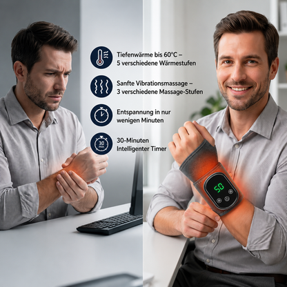 RelessWrap 2.0 Handgelenkstützband für tägliche Unterstützung bei Hand- und Handgelenksbeschwerden, flexible Passform, schwarzes Design