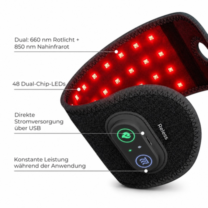 RelessRelessWrap™ Handgelenk-Bandage mit Infrarotlicht-Therapie, elastisches Design und therapeutische Funktion für Handgelenkschmerzen
