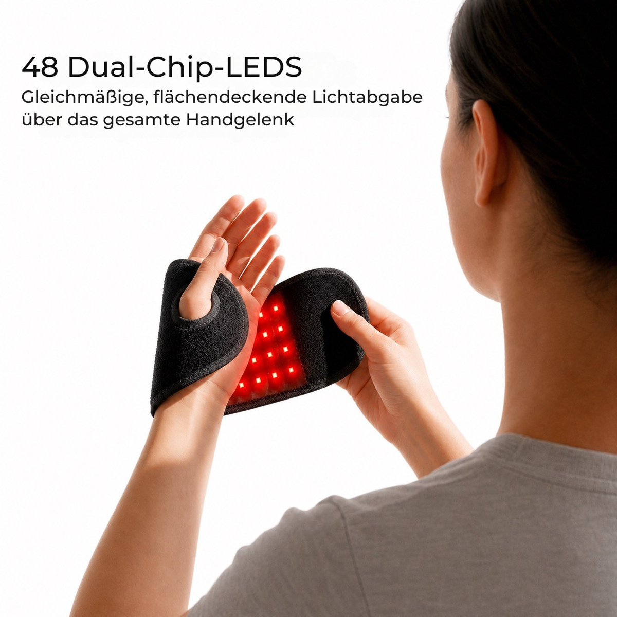 RelessRelessWrap™ Handgelenk-Bandage mit Infrarotlicht-Therapie, flexibel und bequem, für schmerzlindernde Wärmebehandlung am Handgelenk